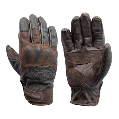 Age of Glory Shifter Leather CE Gloves - Denim/Brown
