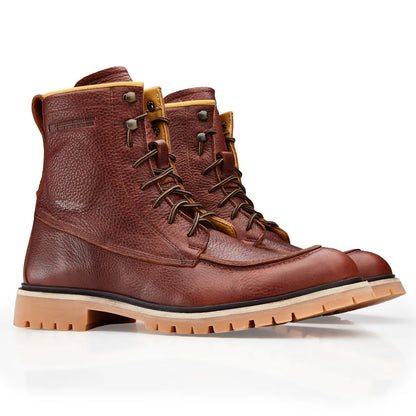 Umberto Luce Wagon Mens Moto Boots - Brown