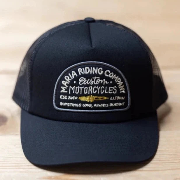 Maria Riding Company Trucker Cap - Black Spark Plug