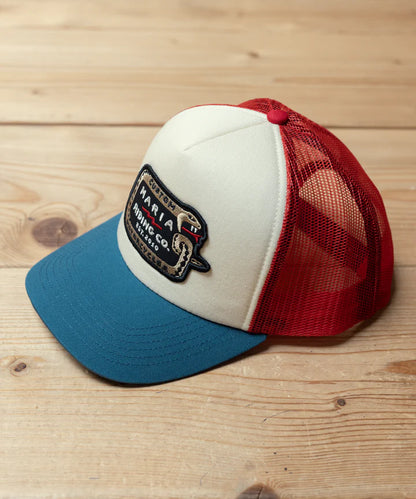 Maria Riding Company Trucker Cap - White Snake