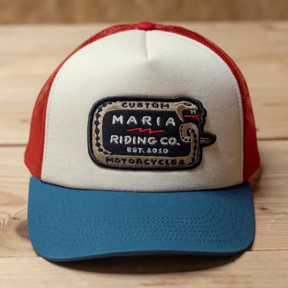 Maria Riding Company Trucker Cap - White Snake