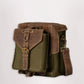 Goldtop Canvas & Leather Small Tank Bag - Olive/Tan