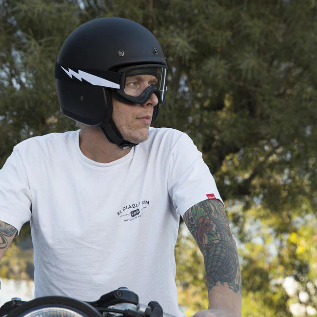 Biltwell Moto 2.0 Goggles - Bolts Black/White