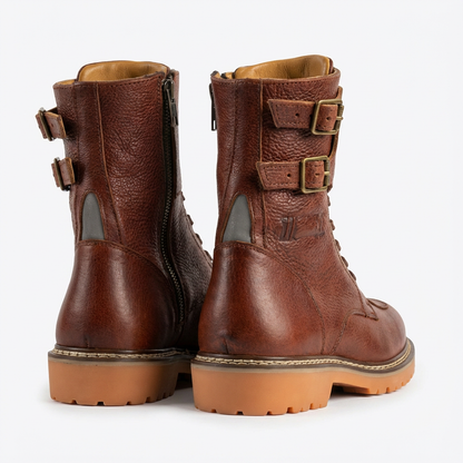 Umberto Luce Dooney Mens Moto Boots - Brown