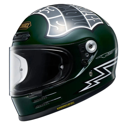 Shoei Glamster Heiwa Motorcycle - TC-4 Green/Grey
