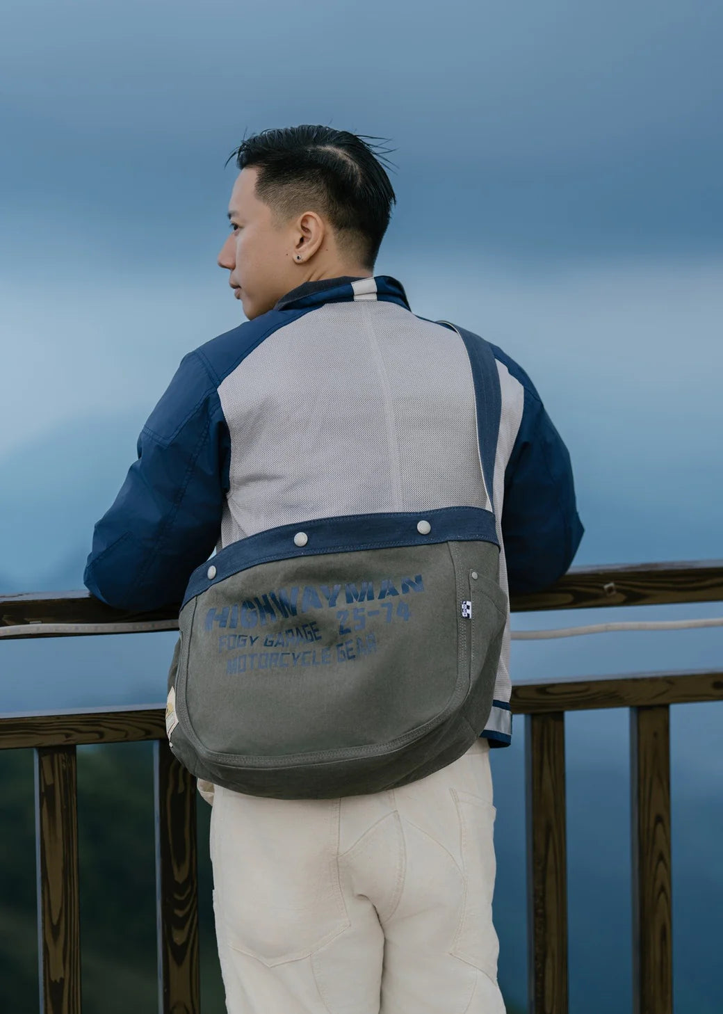 Fogy Garage Newsboy Crossbody Bag - Blue