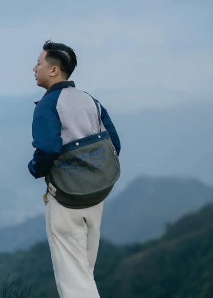 Fogy Garage Newsboy Crossbody Bag - Blue