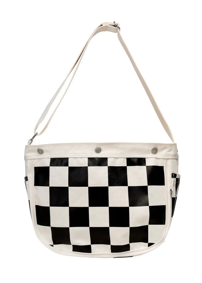 Fogy Garage Newsboy Crossbody Bag - Checkered