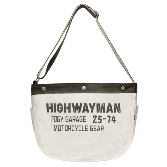 Fogy Garage Newsboy Crossbody Bag - White