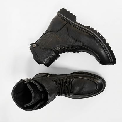Umberto Luce Rooney Mens Moto Boots - Black