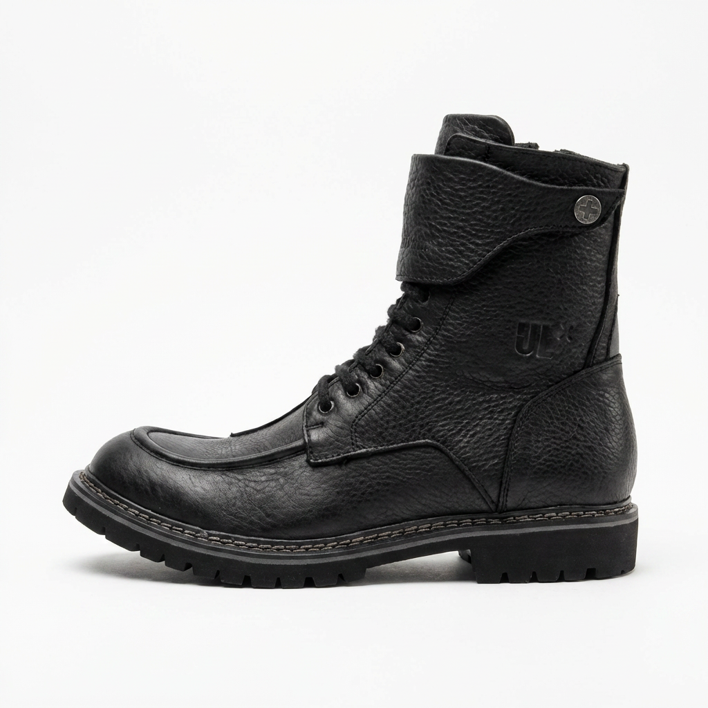 Umberto Luce Rooney Mens Moto Boots - Black