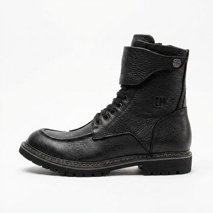 Umberto Luce Rooney Mens Moto Boots - Black