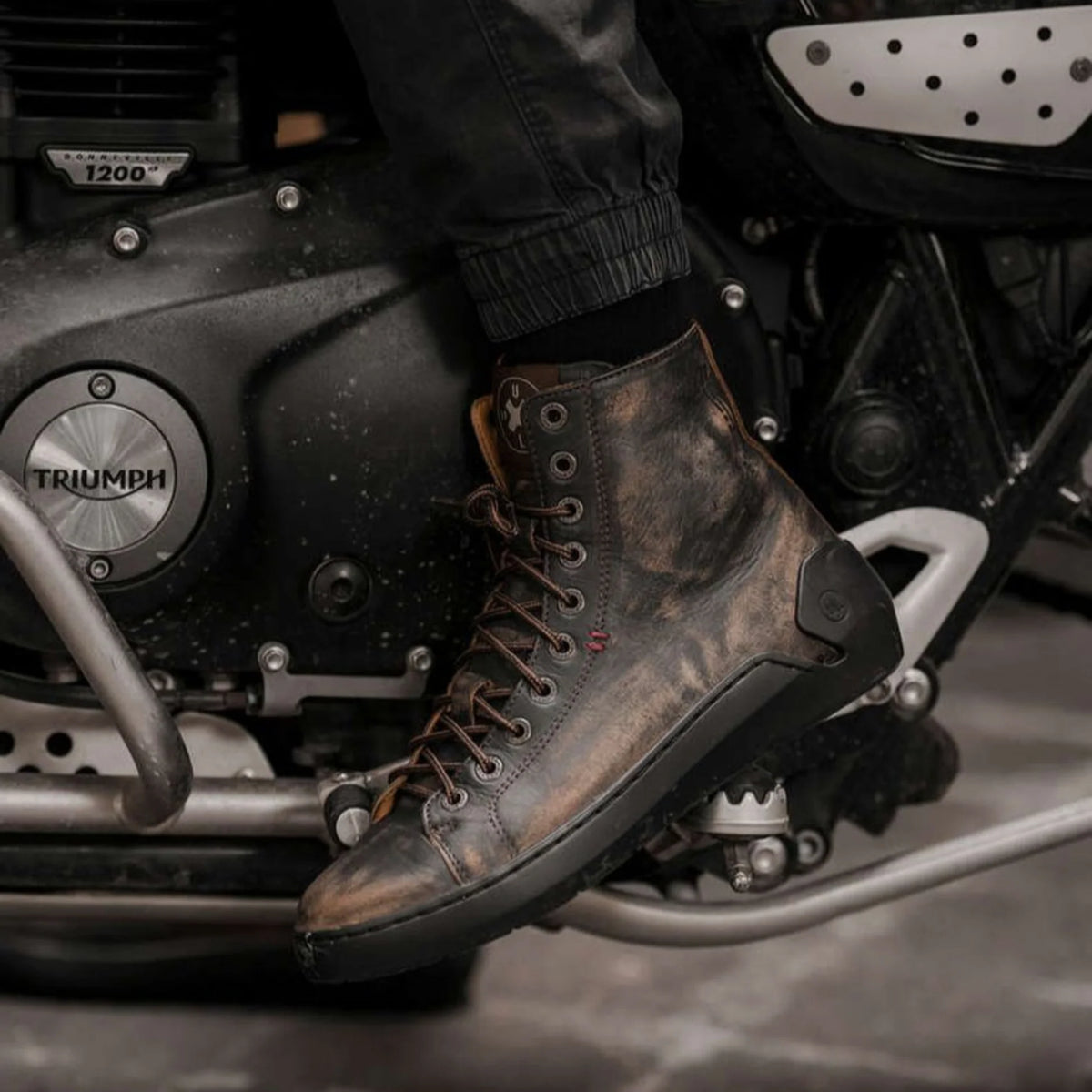 Umberto Luce Goose Moto Sneakers