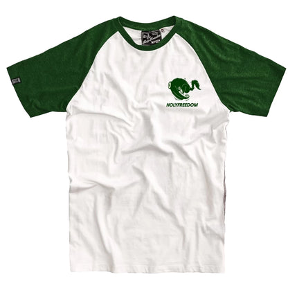 Holyfreedom Be Careful T-shirt - Green/White