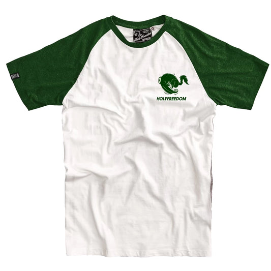Holyfreedom Be Careful T-shirt - Green/White