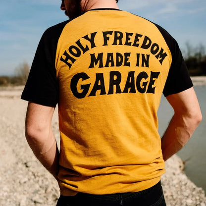 Holyfreedom Shoeless Joe T-shirt - Black/Mustard