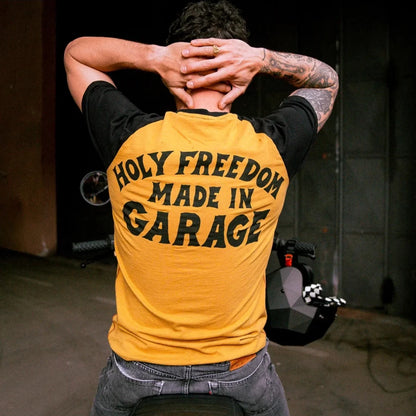 Holyfreedom Shoeless Joe T-shirt - Black/Mustard