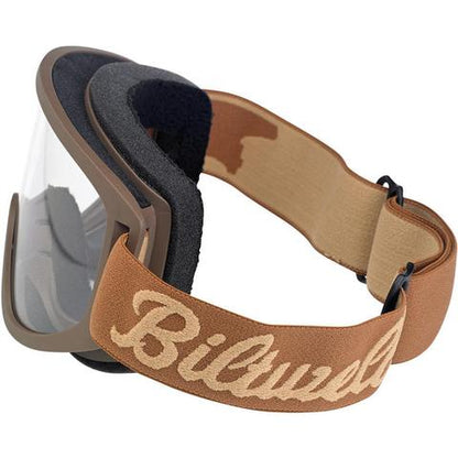 Biltwell Moto 2.0 Goggles - Script Chocolate