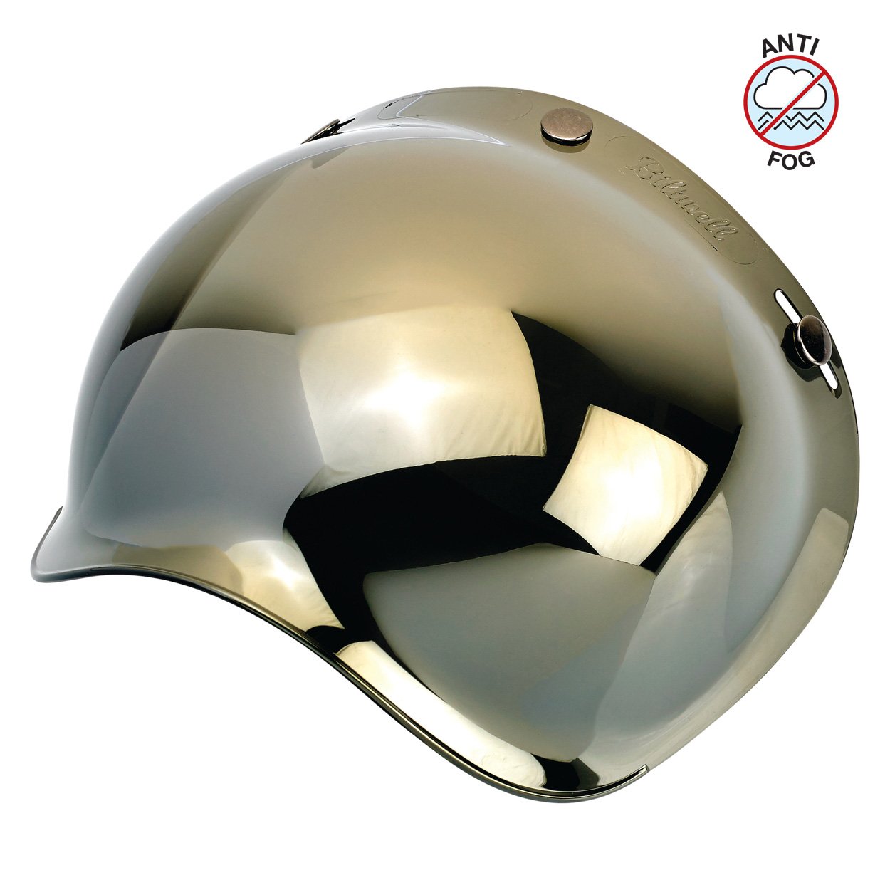 Biltwell Anti-Fog Bubble Shield - Gold Mirror
