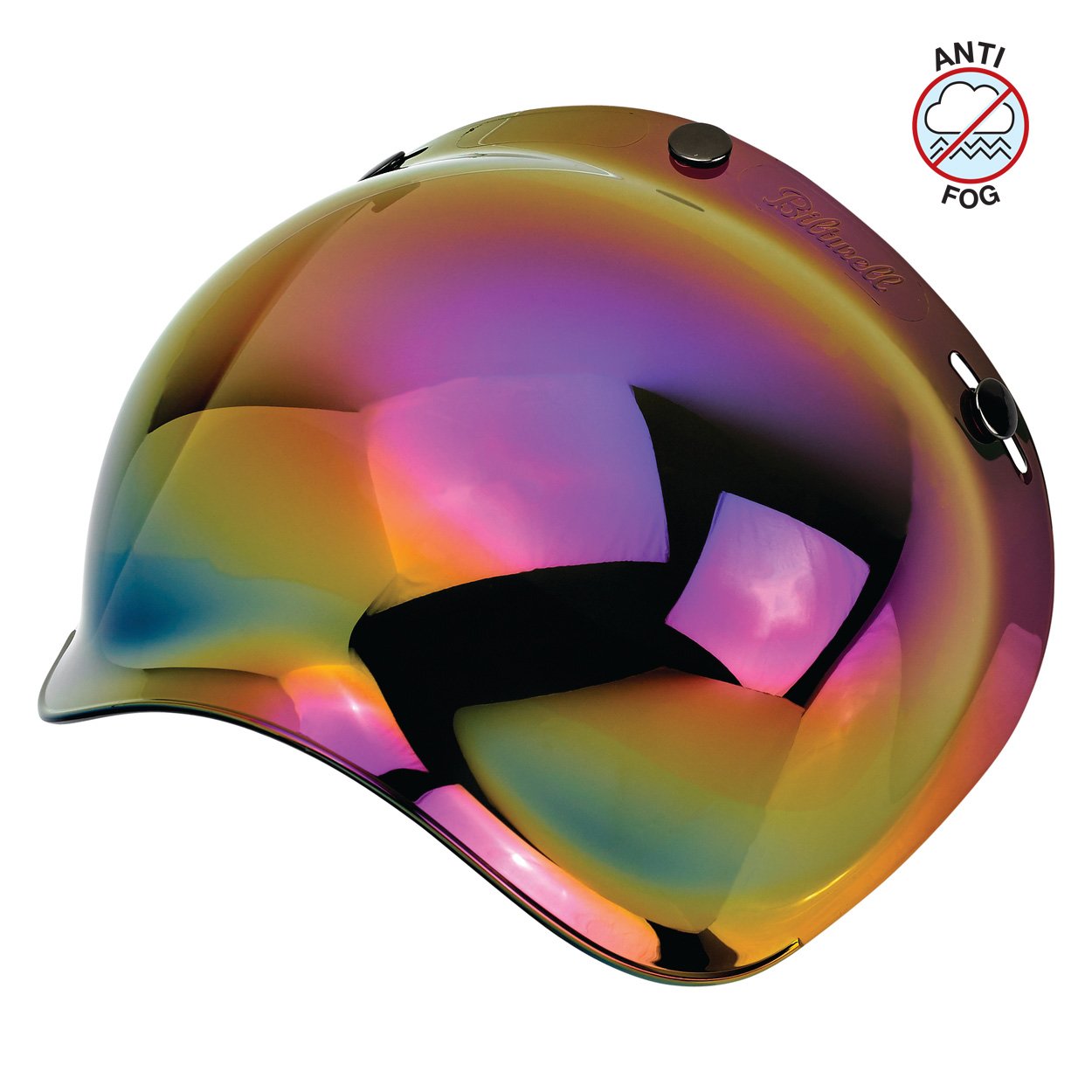 Biltwell Anti-Fog Bubble Shield - Rainbow Mirror