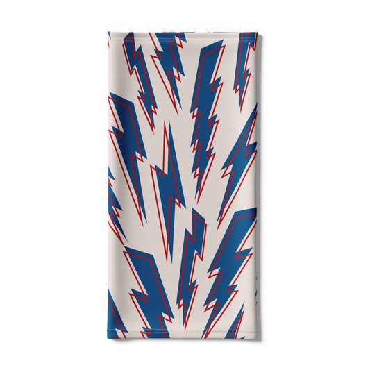 Age of Glory Bolts Neck Tube - Ecru/Royal Blue/Red