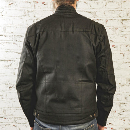 Age of Glory Worker Coated Denim Jacket - Black