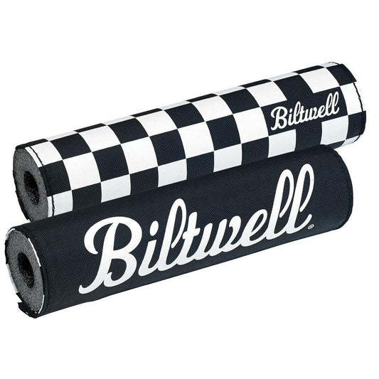 Biltwell Moto Bar Pad - Checkers/Black Script