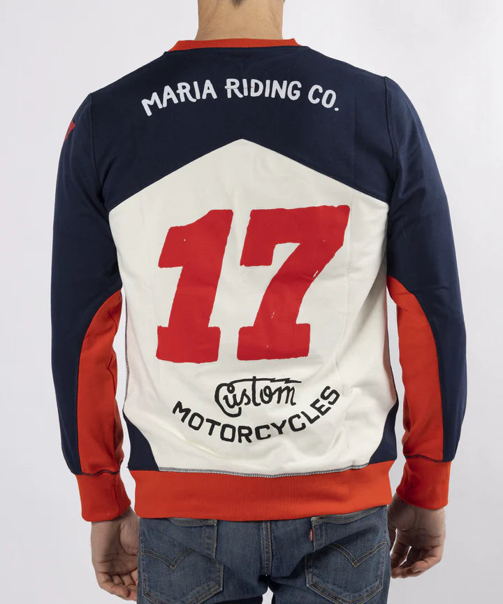 Maria Riding Company Racing Sweatshirt - Blue Jersey