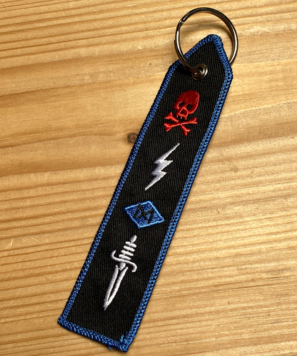 Maria Riding Company Stripe Keyring - Blue/Red