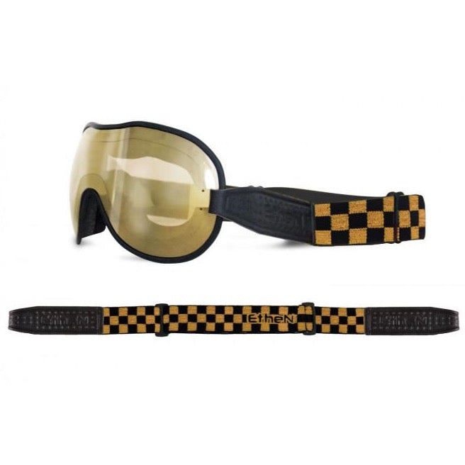 Ethen Cafe Racer Goggles - Checkers Gold