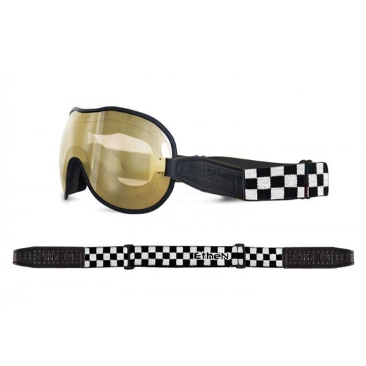 Ethen Cafe Racer Goggles - Checkers White