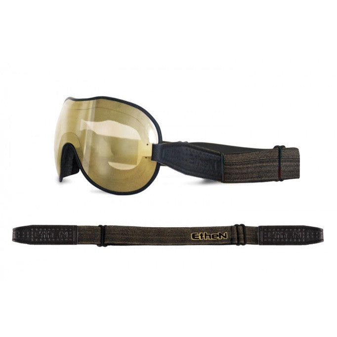 Ethen Cafe Racer Goggles - Black/Sand