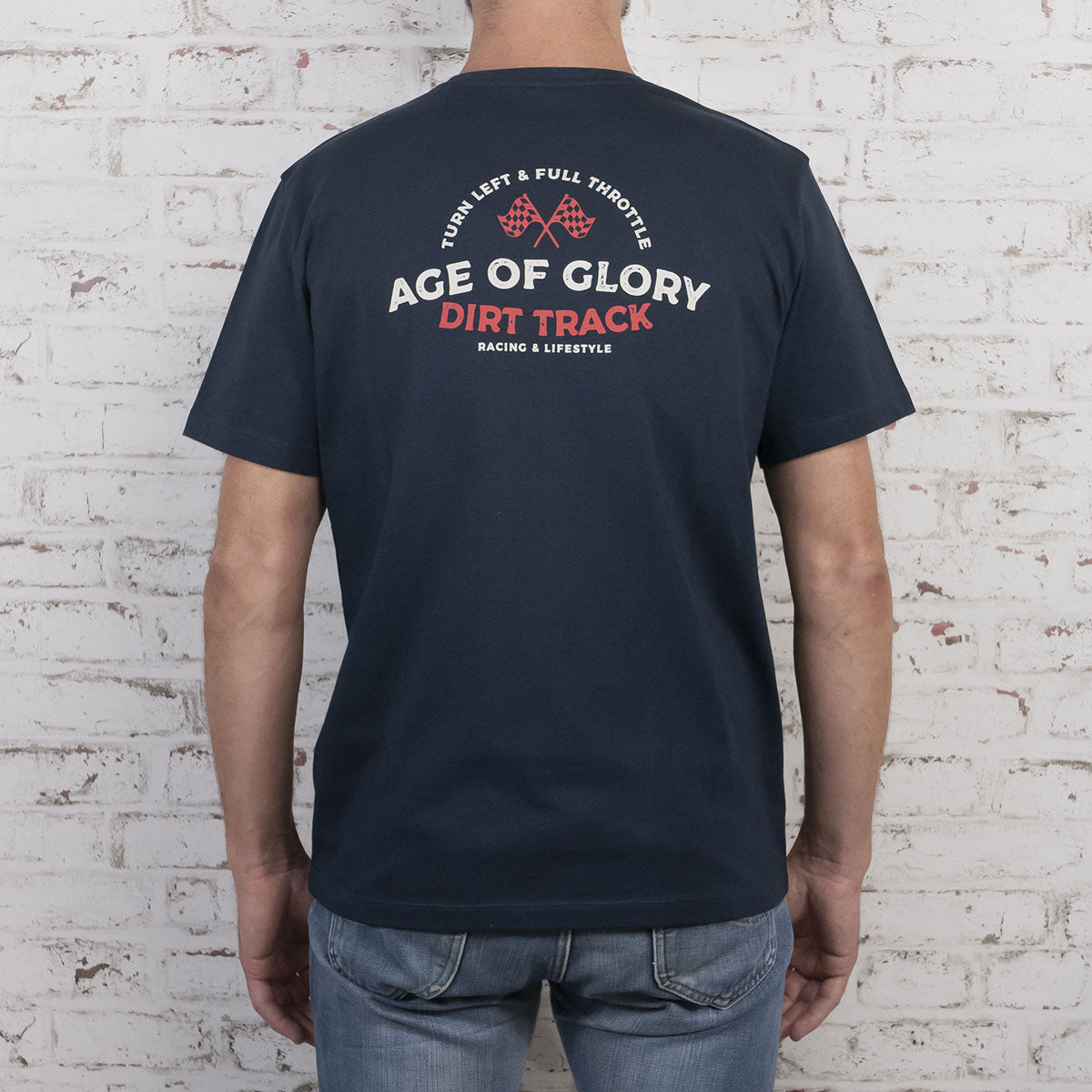 Age of Glory Checker Flags T-shirt - Navy