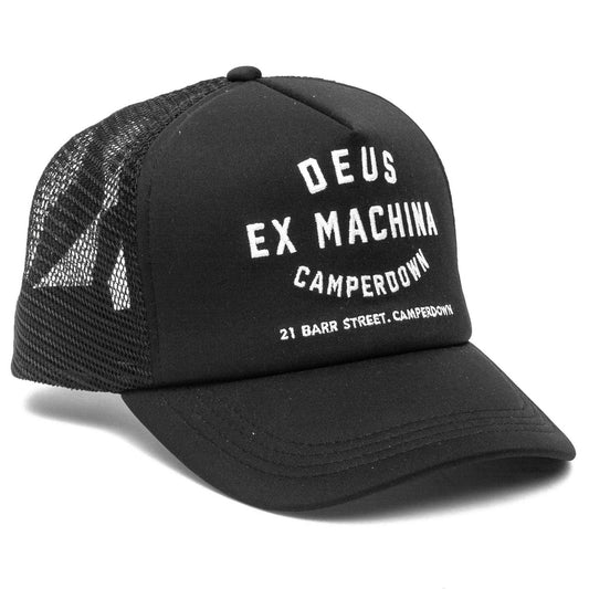 Deus Address Camperdown Trucker Cap - Black