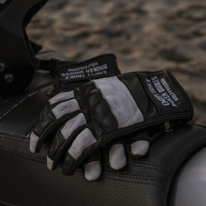 Holyfreedom Outlaw Ride Leather Gloves - Black/White