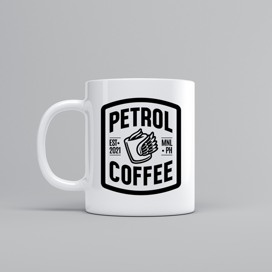 Petrol Coffee Ceramic Mug - White Logo
