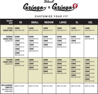 Biltwell Gringo ECE Cheek Pads