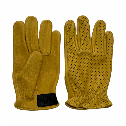 78 Motor Co Sonora Perforated Unlined Gloves - Mojave Yellow