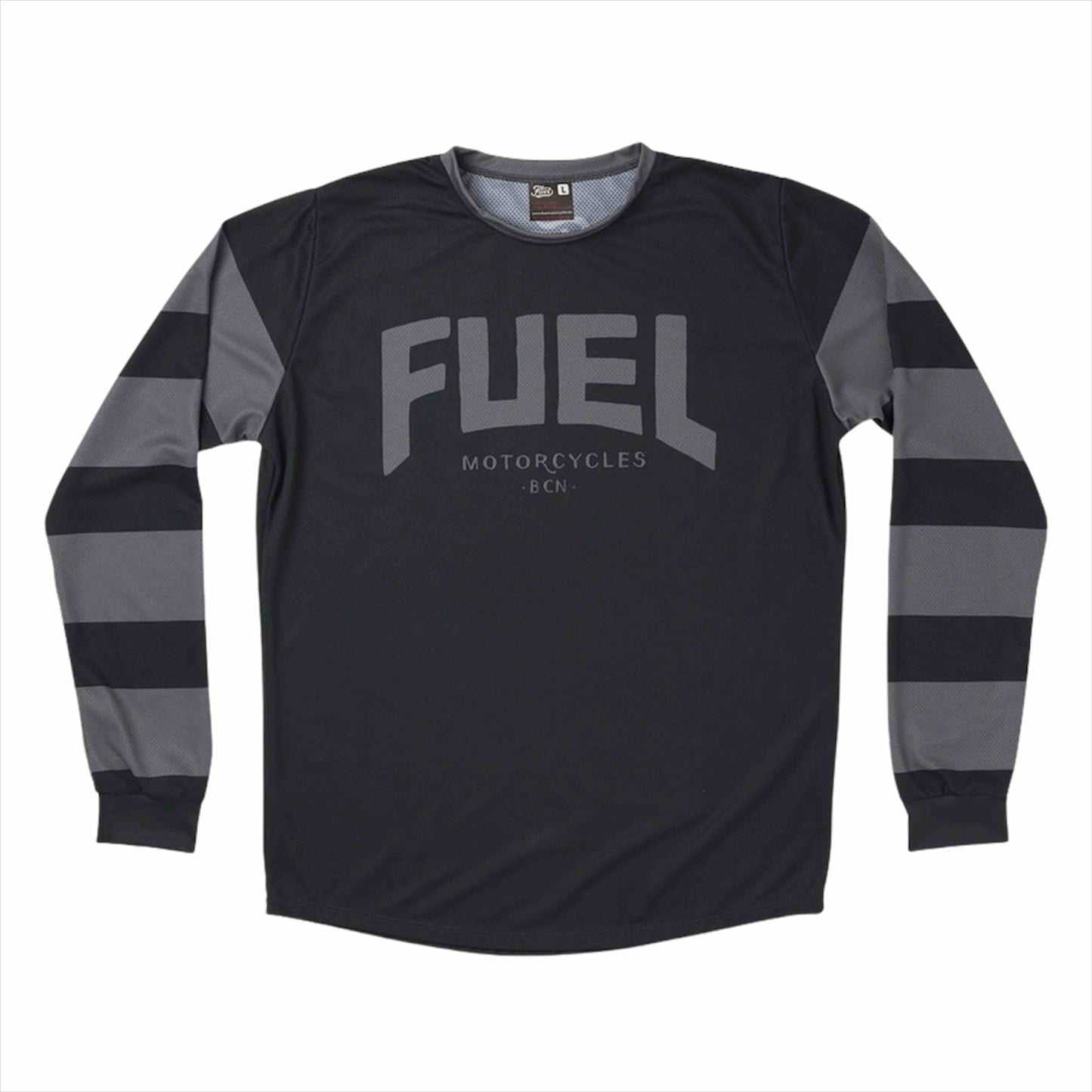 Fuel Grey Stripes Enduro Jersey - Grey/Black