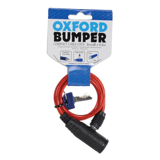 Oxford Bumper Cable Lock - Red